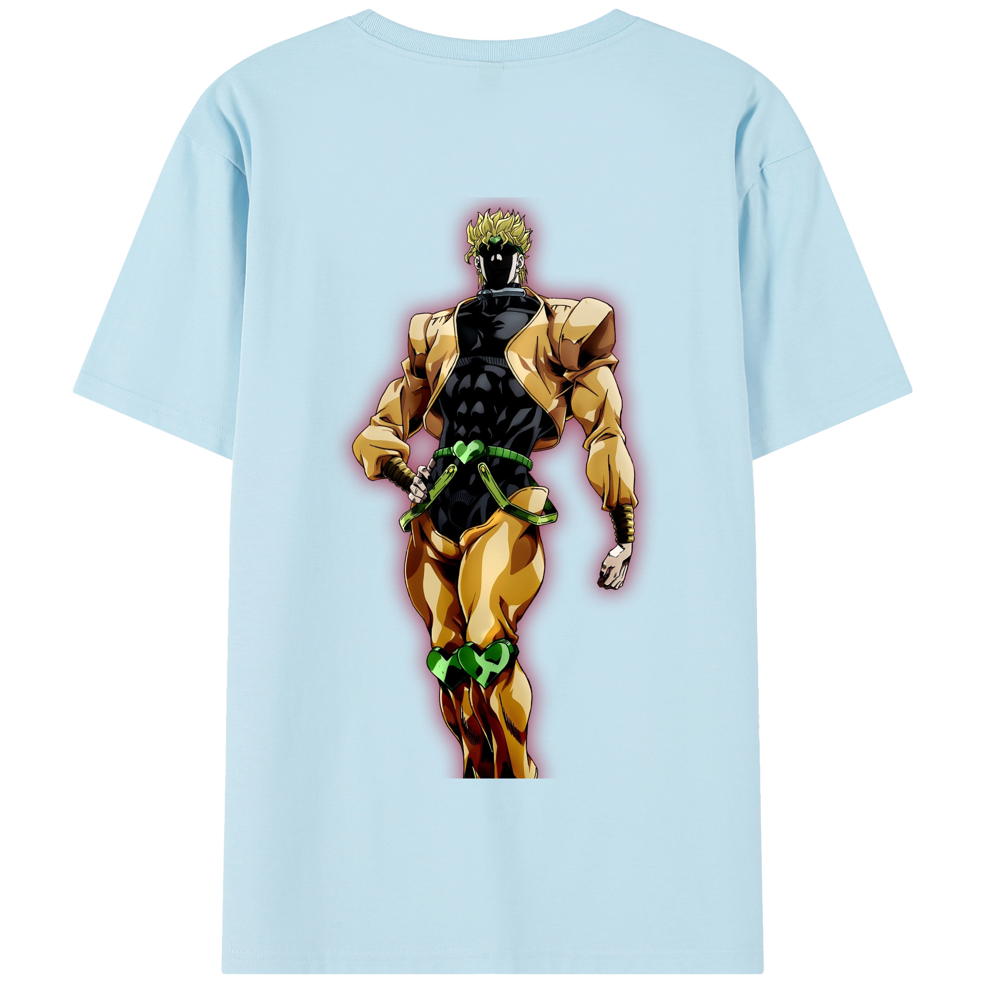（画像用） ジョジョの奇妙な冒険 ディオ?ブランドー JoJo's Bizarre Adventure Dio Brando 綿100％半袖Tシャツ（背面プリント）